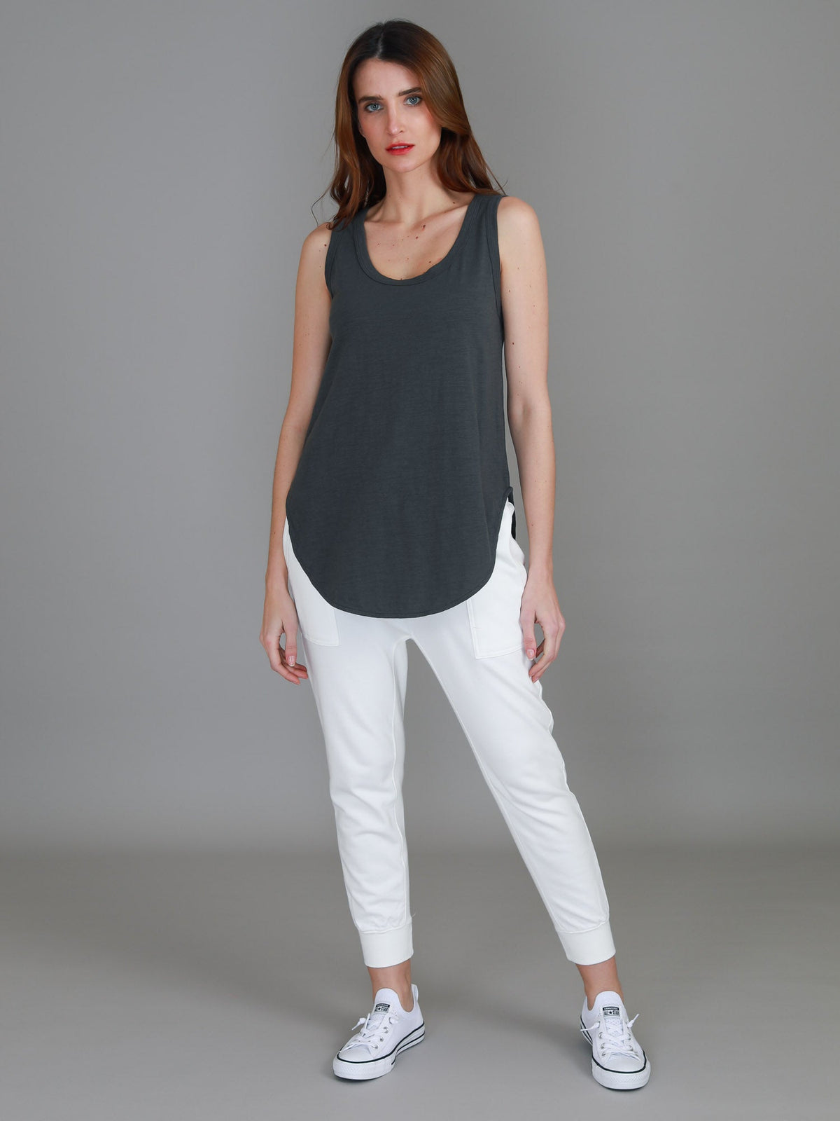 Fifi | Women's Longline Tank Top - Cotton Jersey