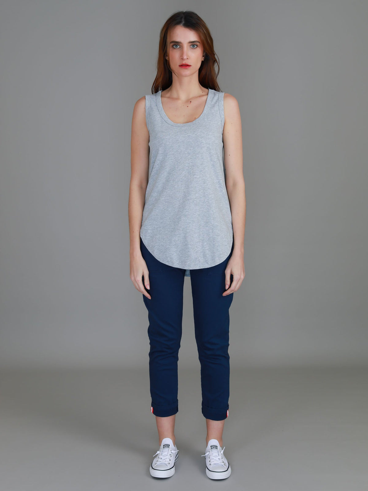 Fifi | Women's Longline Tank Top - Cotton Jersey