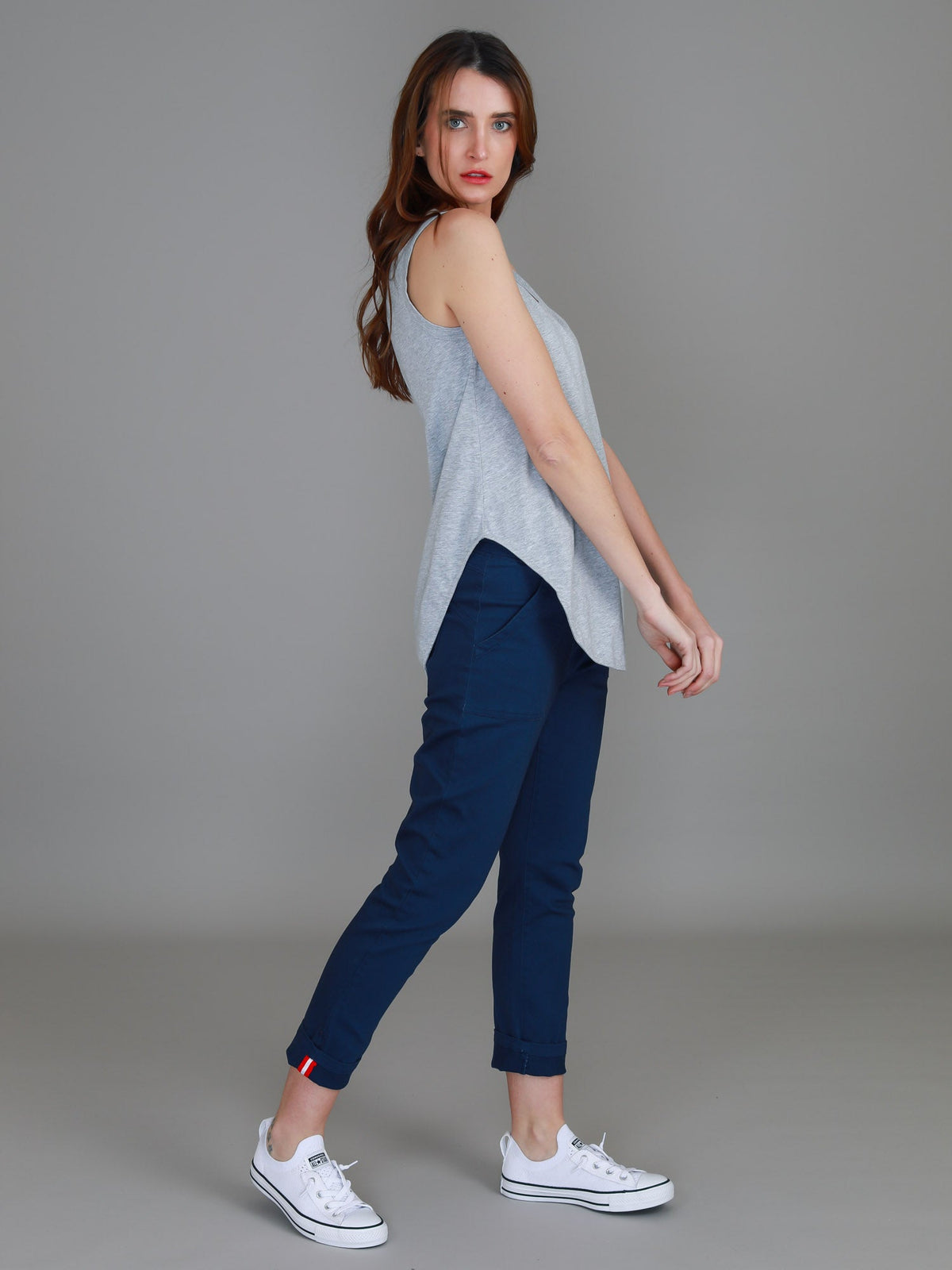 Fifi | Women's Longline Tank Top - Cotton Jersey