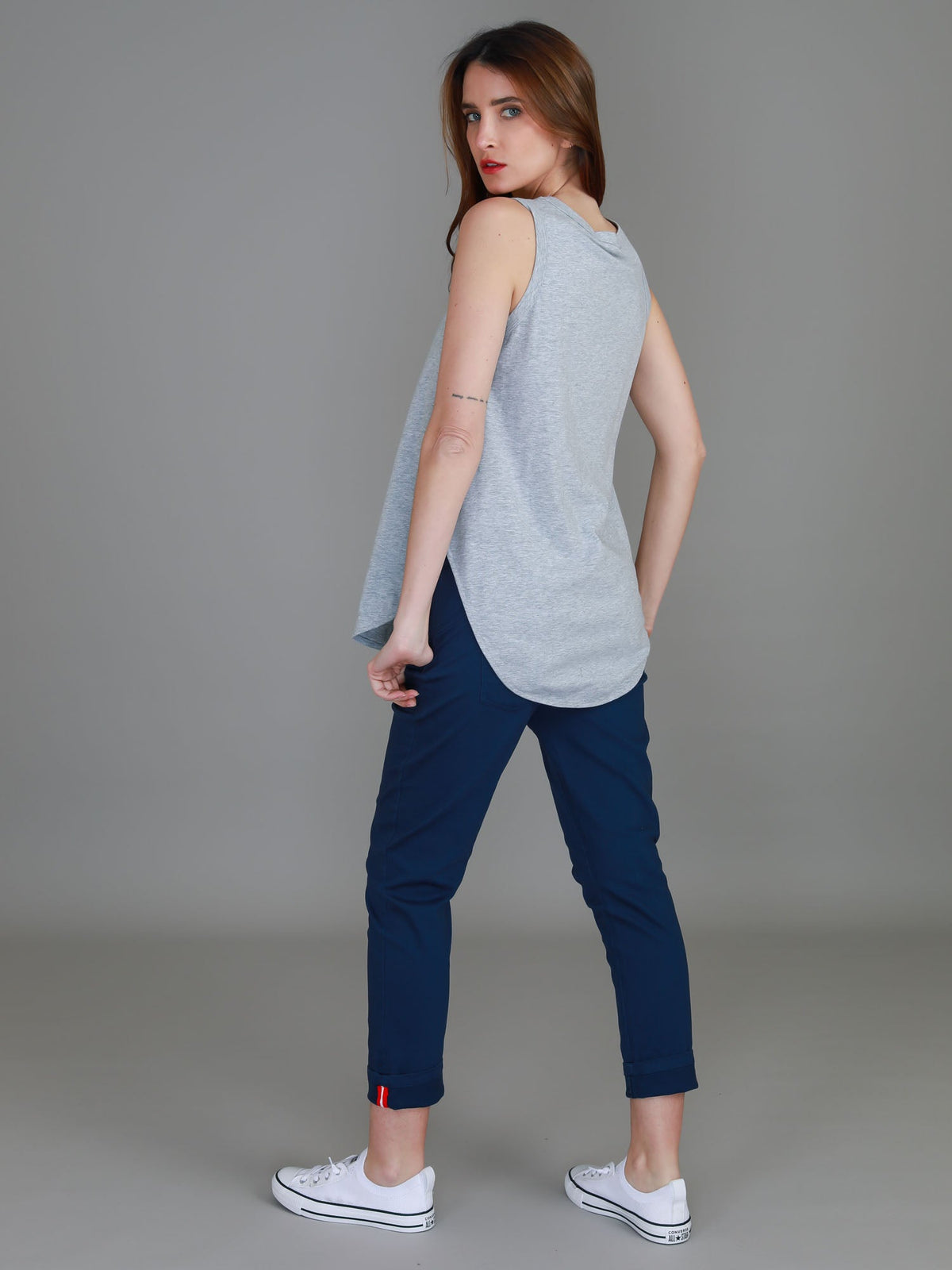 Fifi | Women's Longline Tank Top - Cotton Jersey