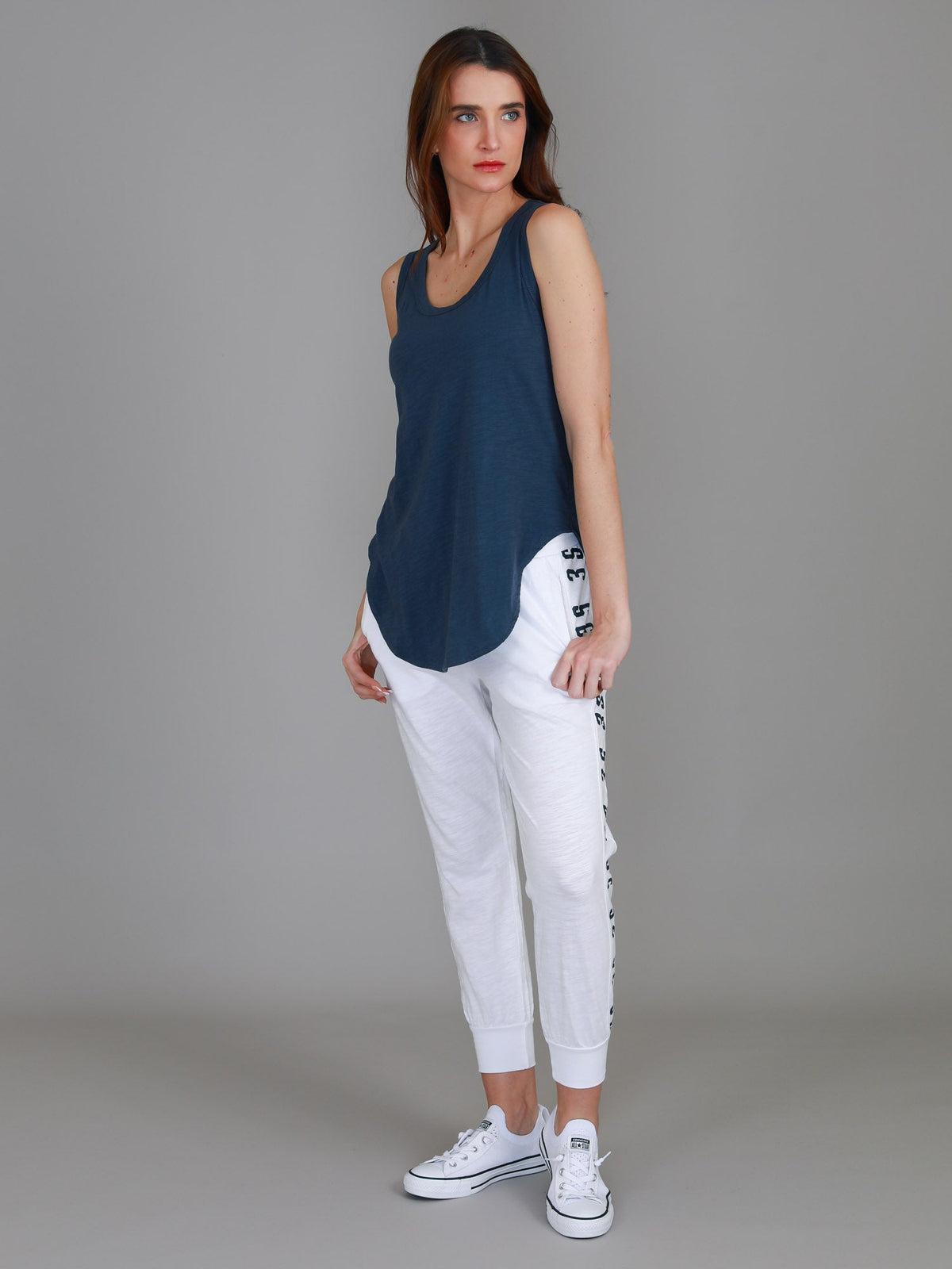 Fifi | Women's Longline Tank Top - Cotton Jersey