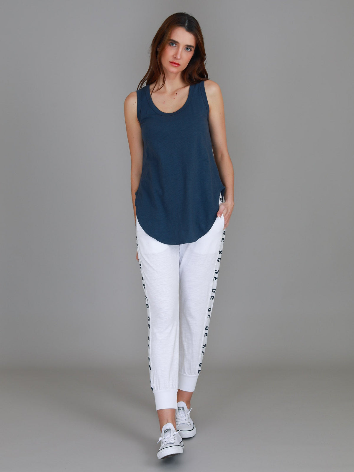 Fifi | Women's Longline Tank Top - Cotton Jersey