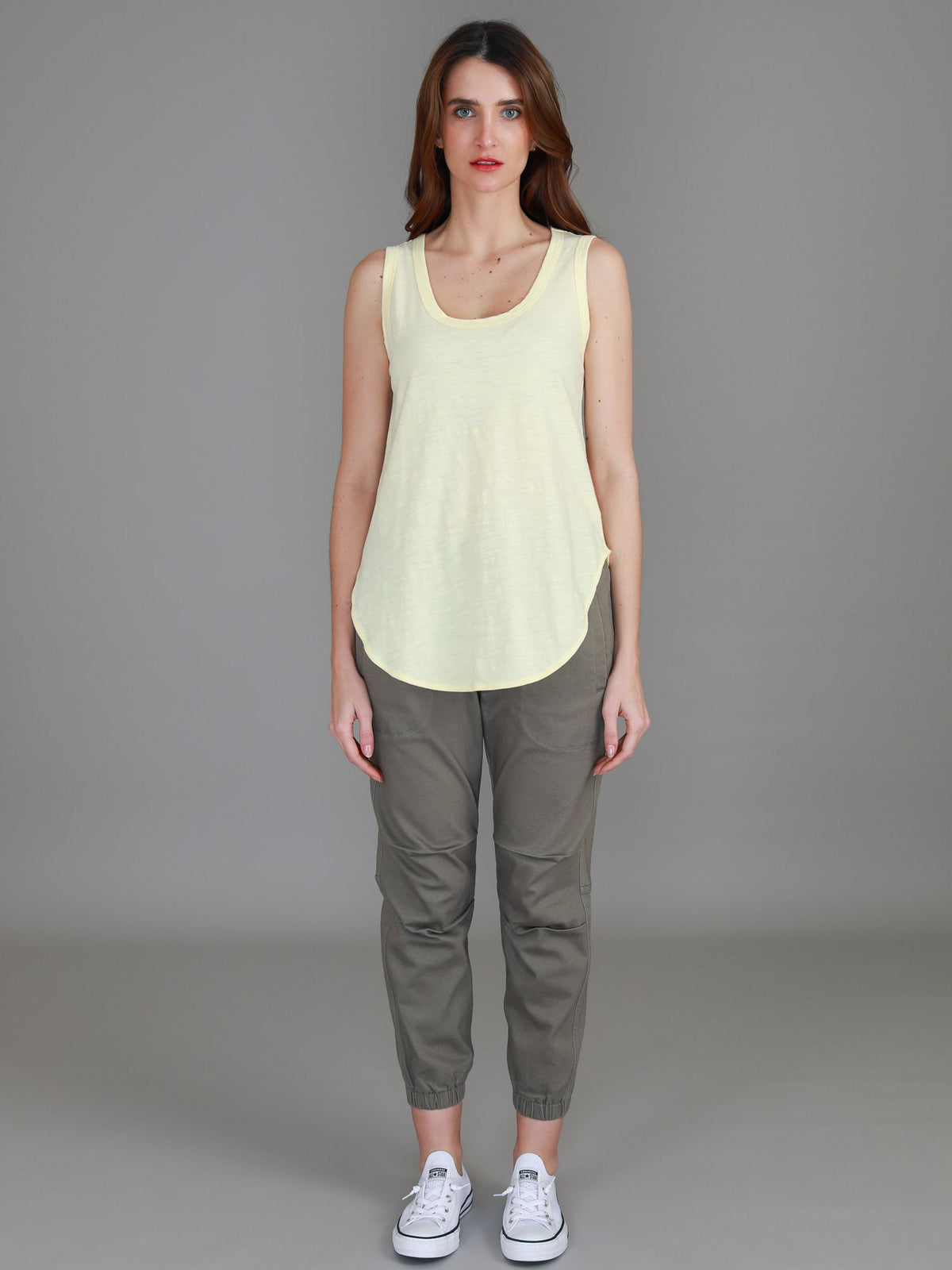 Fifi | Women's Longline Tank Top - Cotton Jersey