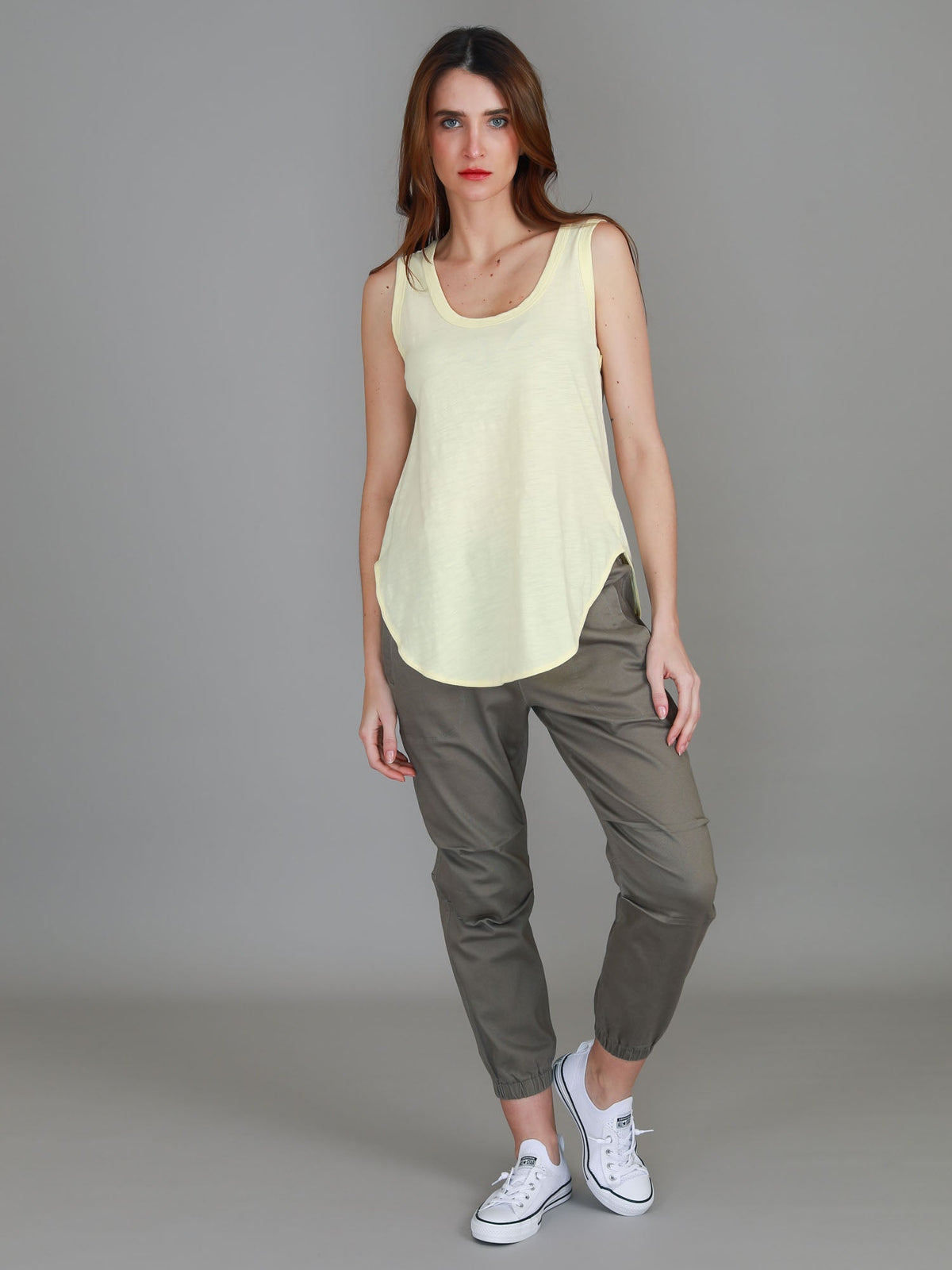 Fifi | Women's Longline Tank Top - Cotton Jersey