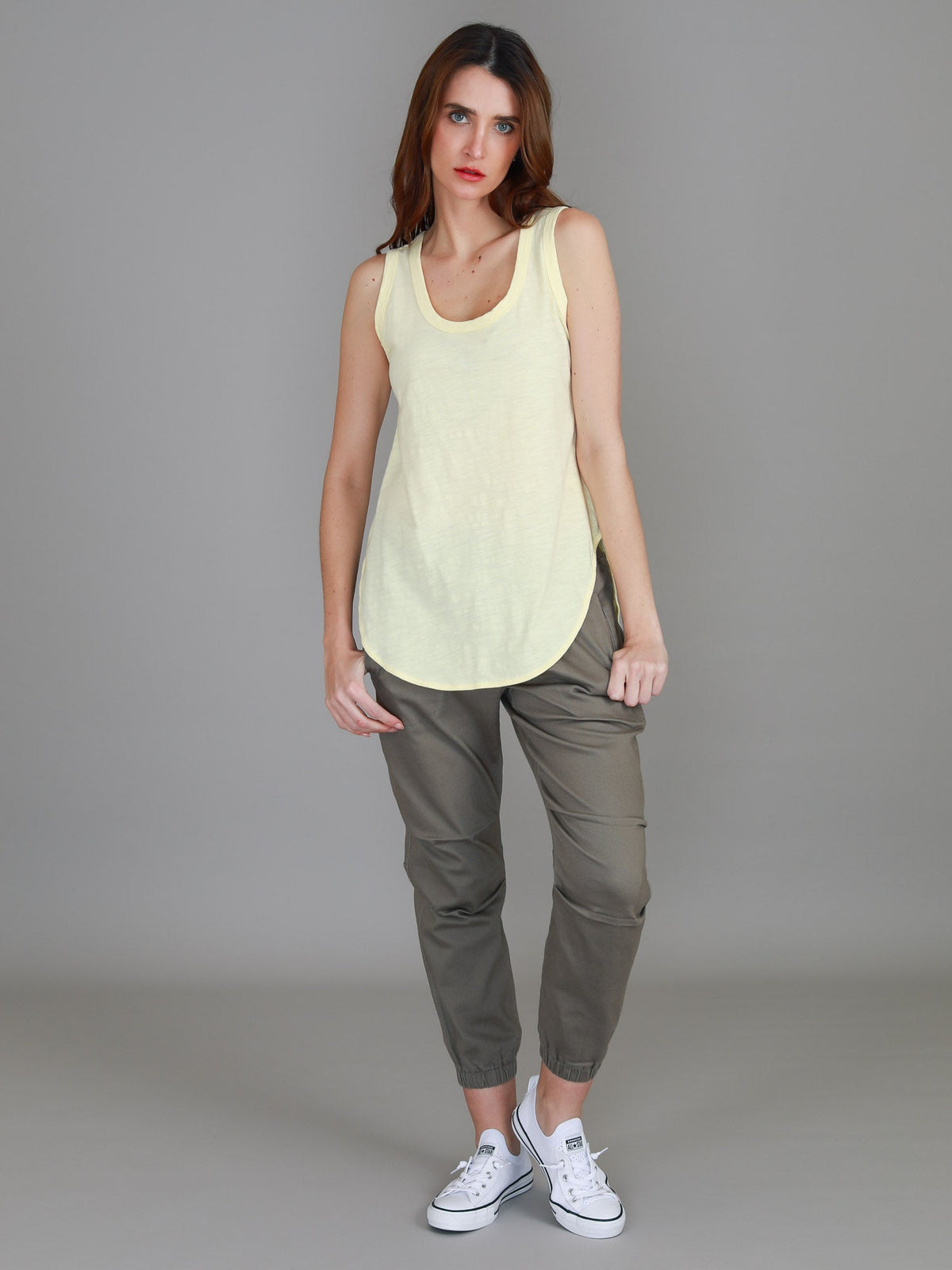 Fifi | Women's Longline Tank Top - Cotton Jersey