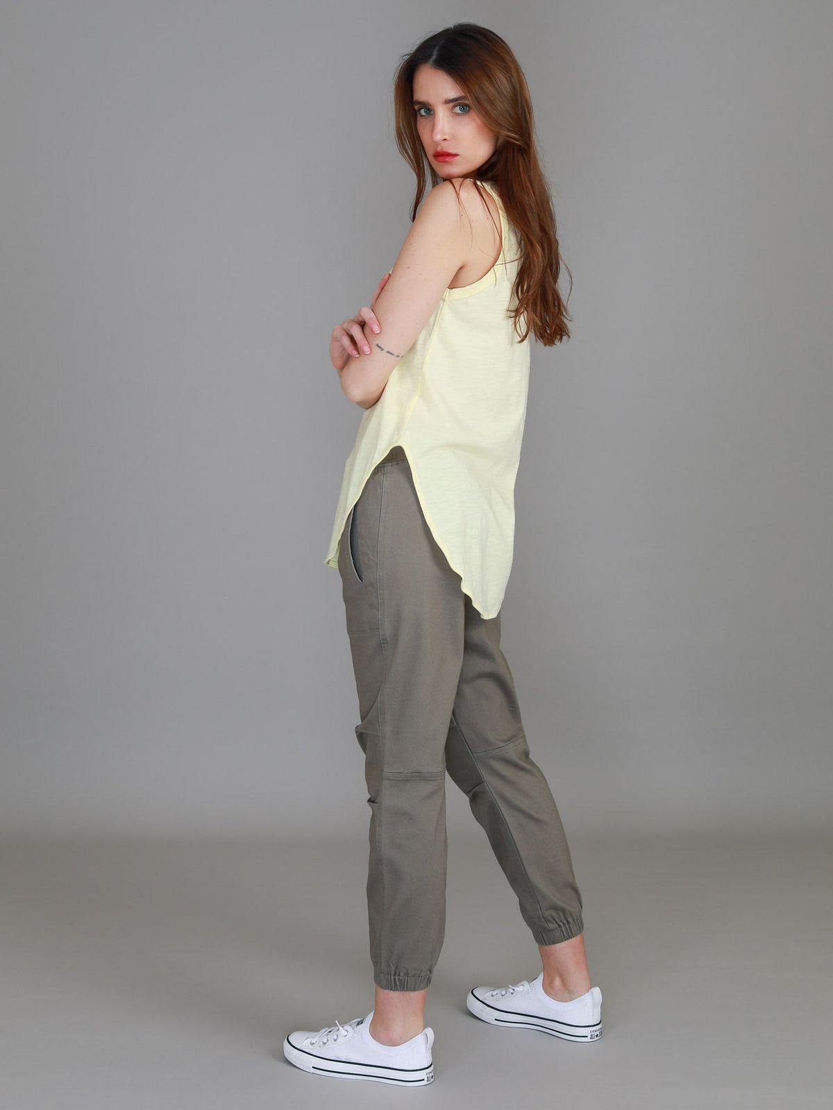 Fifi | Women's Longline Tank Top - Cotton Jersey