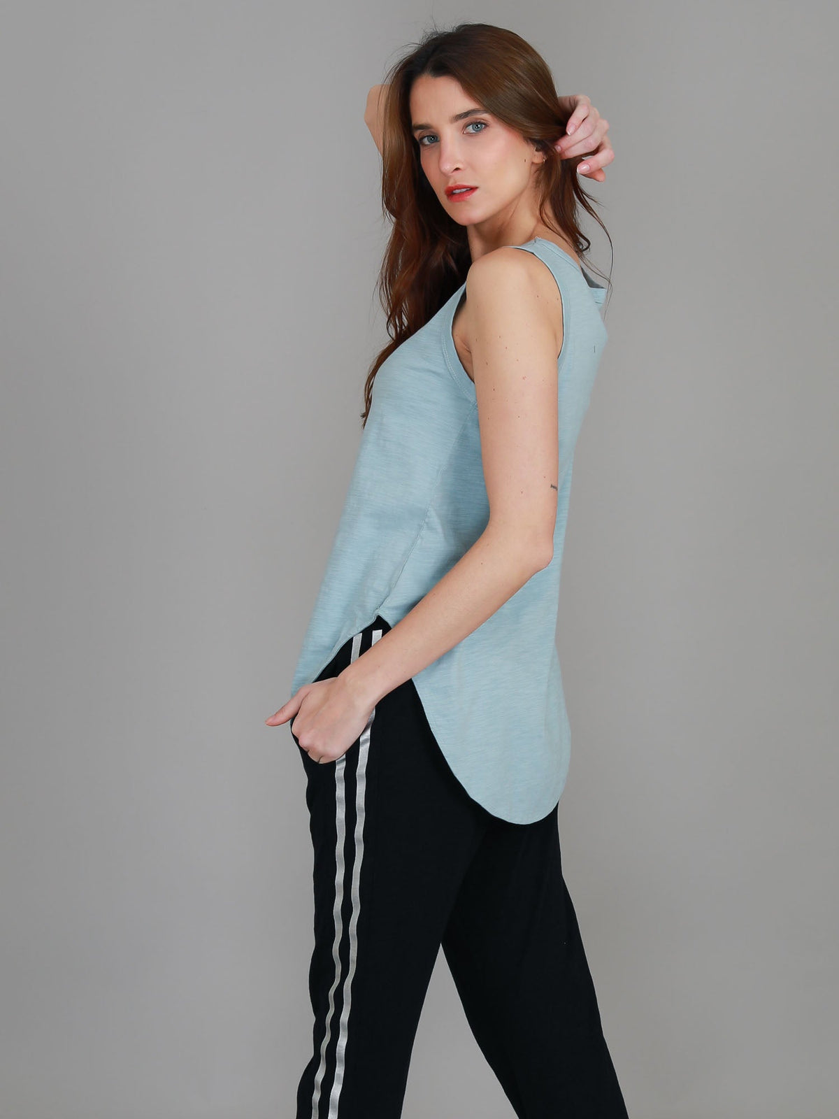 Fifi | Women's Longline Tank Top - Cotton Jersey