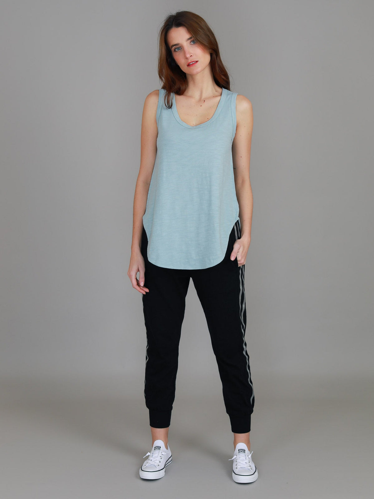 Fifi | Women's Longline Tank Top - Cotton Jersey