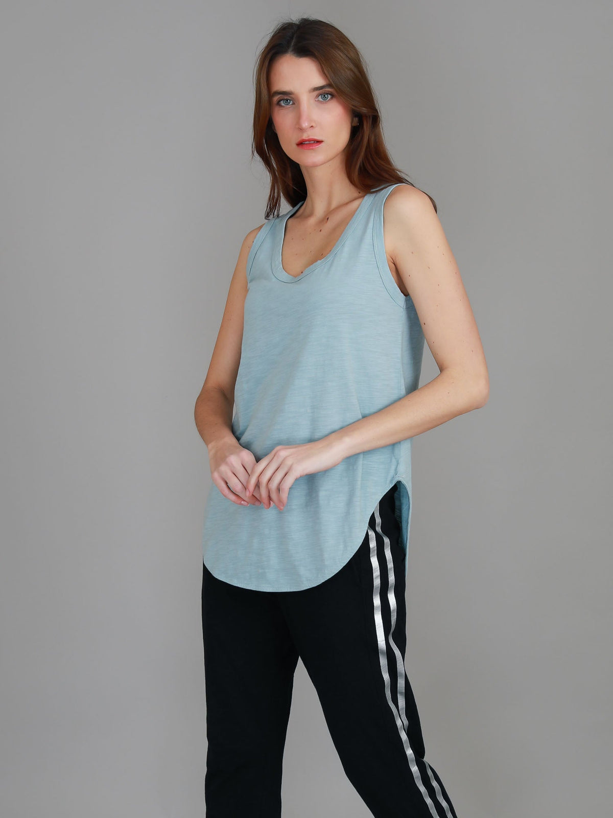 Fifi | Women's Longline Tank Top - Cotton Jersey