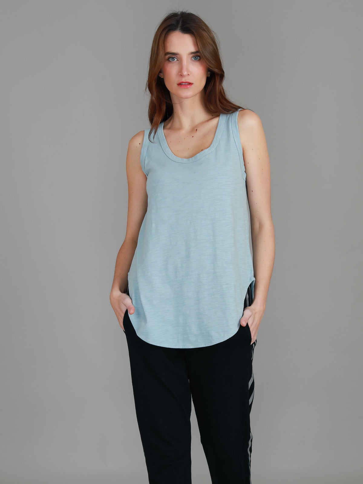 Fifi | Women's Longline Tank Top - Cotton Jersey