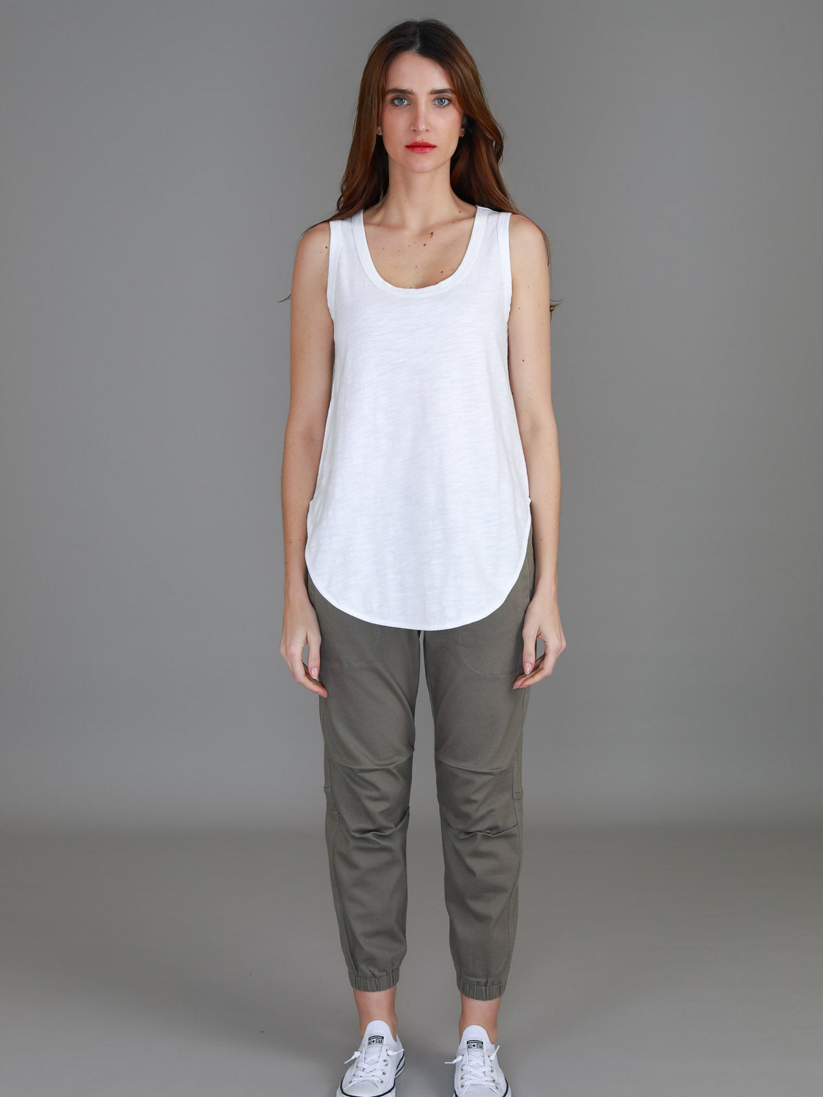 Fifi | Women's Longline Tank Top - Cotton Jersey