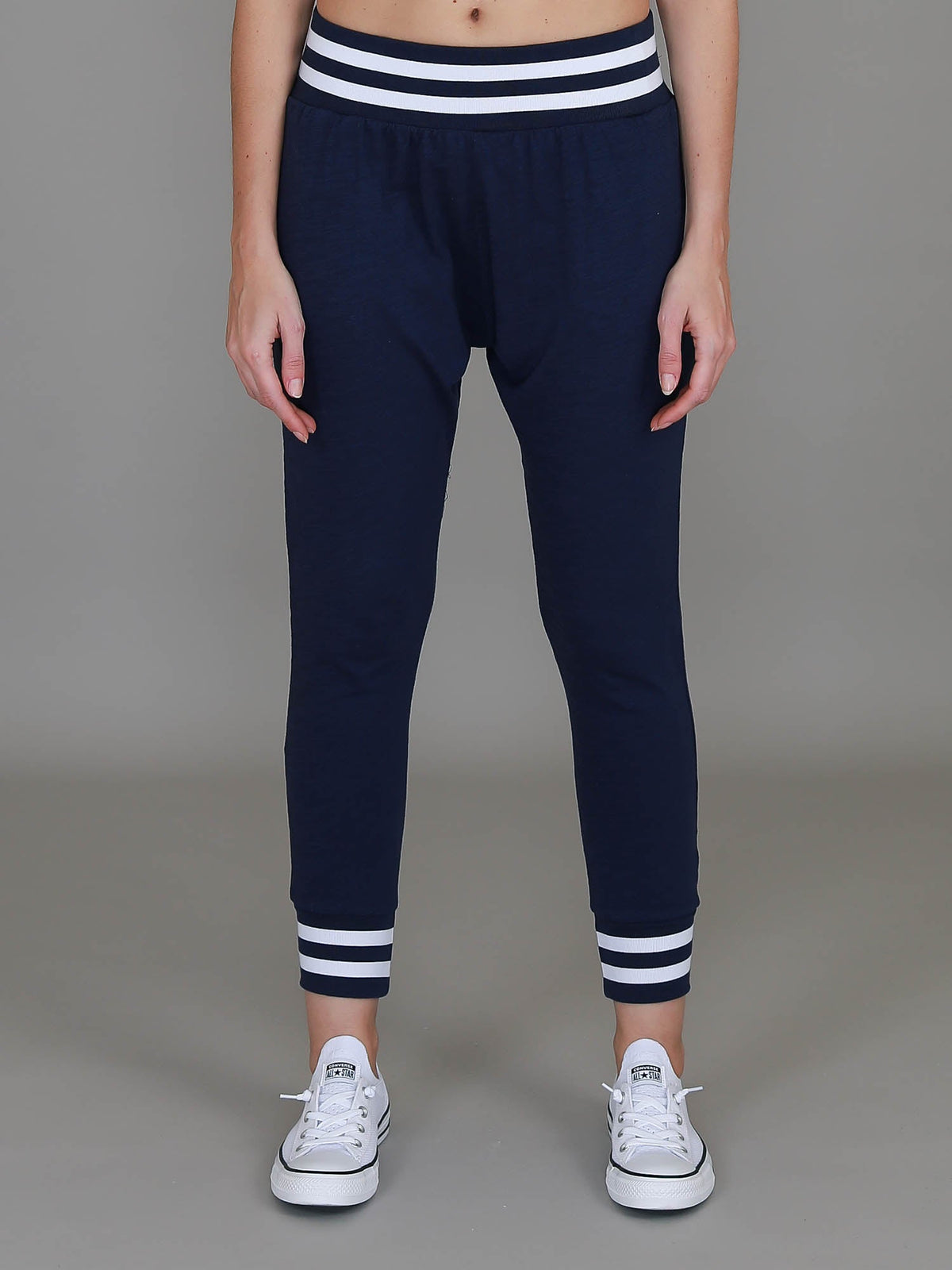 Fia | Women's Stripe Rib Jogger Pants – Cotton Jersey