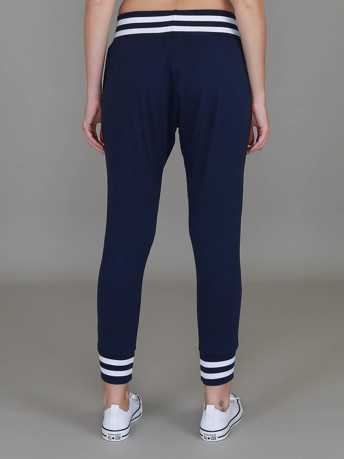 Fia | Women's Stripe Rib Jogger Pants – Cotton Jersey