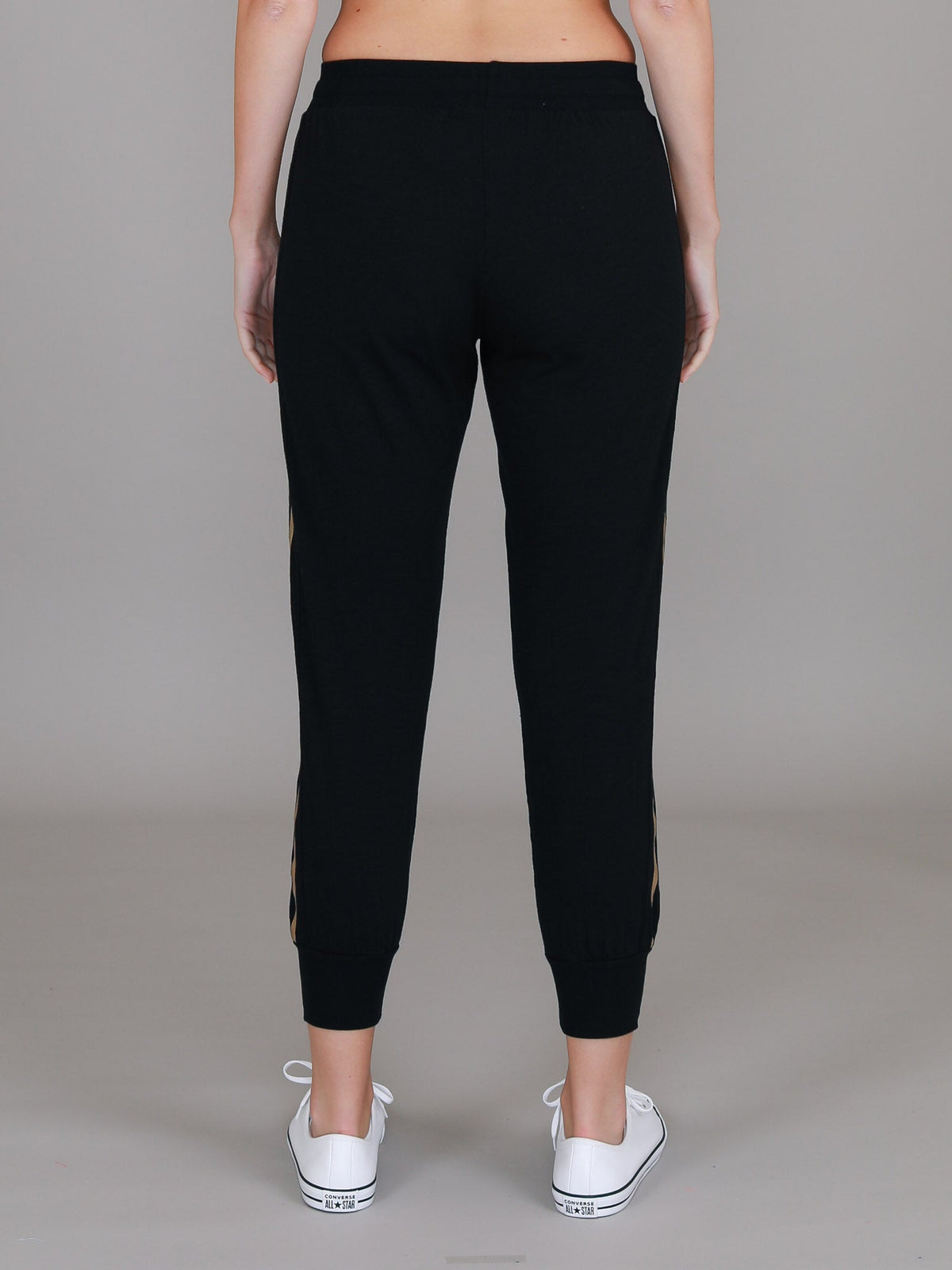Gabby | Women's Metallic Stripe Jogger Pants – Cotton Jersey