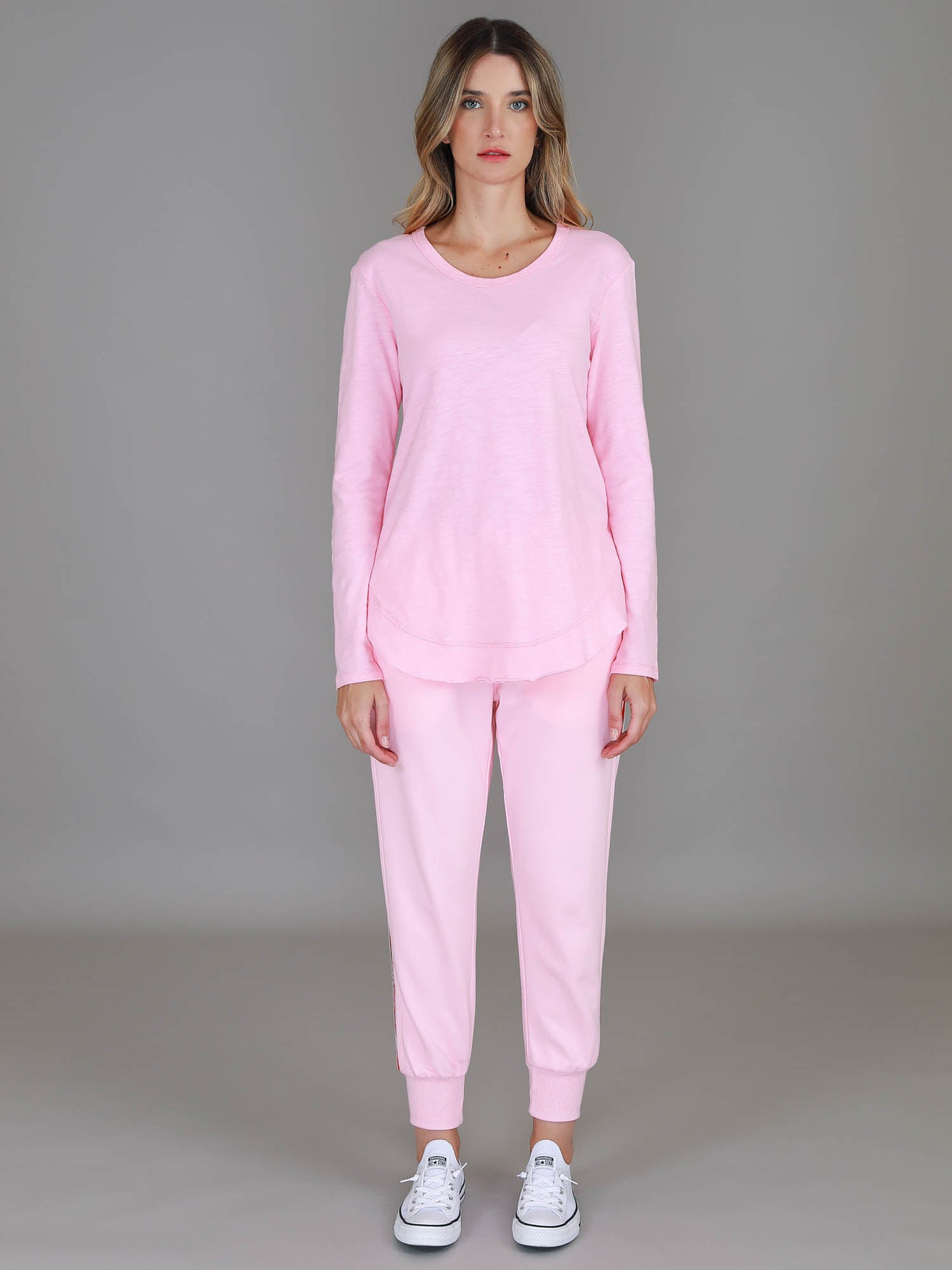 Mosman | Women's Curved Hem Long Sleeve T Shirt – Cotton Jersey