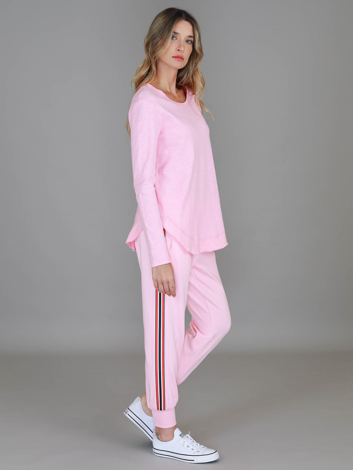 Mosman | Women's Curved Hem Long Sleeve T Shirt – Cotton Jersey