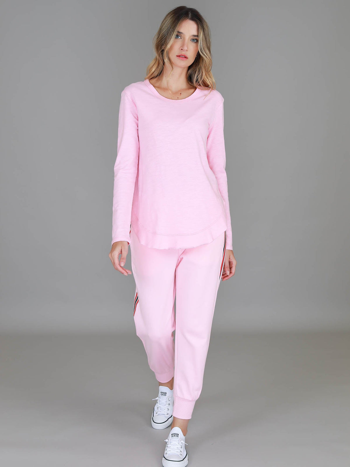Mosman | Women's Curved Hem Long Sleeve T Shirt – Cotton Jersey