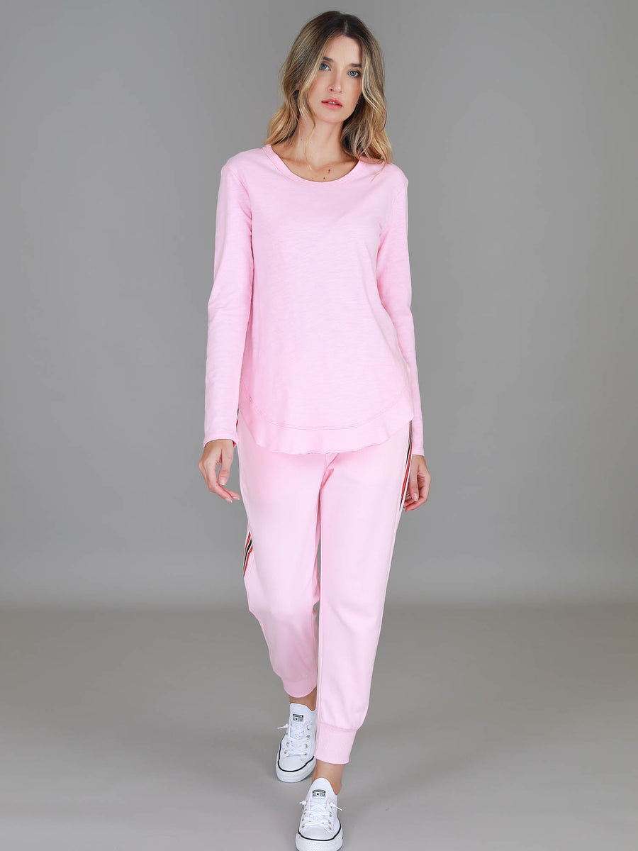 Mosman | Women's Curved Hem Long Sleeve T Shirt – Cotton Jersey